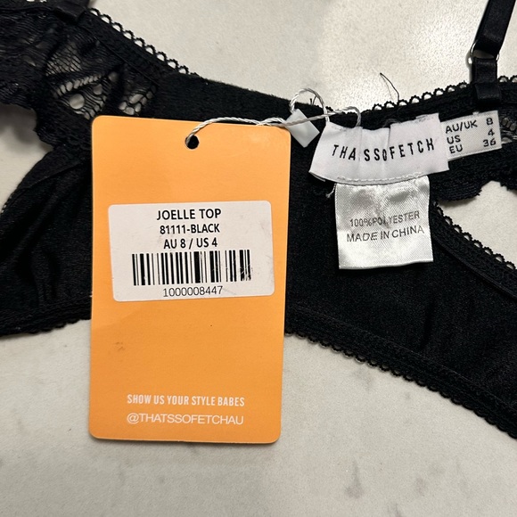 That's So Fetch Joelle Top Black Corset Size 4 NWT - Picture 6 of 6